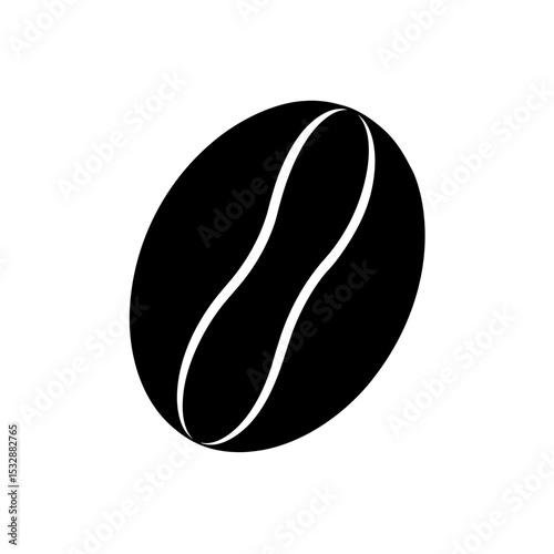 coffee bean icon on white background  .svg