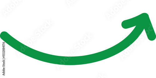 Curved arrow right direction vector sign. Curved arrow sign. Direction pointer pointing up. Arrow pointer icon sign symbol vector. Up curved arrow doodle icon isolated on a white background. 