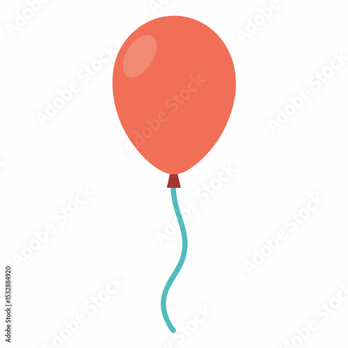 red balloon on white background