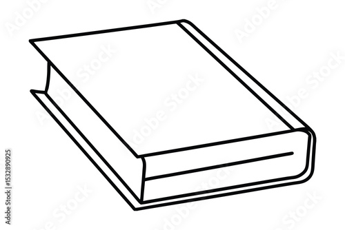 Simple line art illustration of a closed book