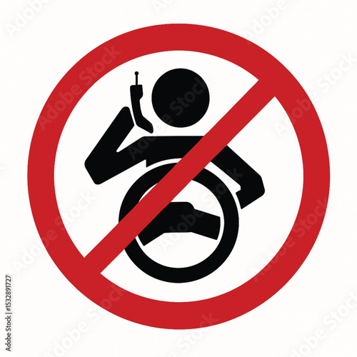 No Phone While Driving Icon – Driver Distraction Warning Sign