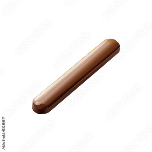 Single Milk Chocolate Bar, Isolated on Black Background