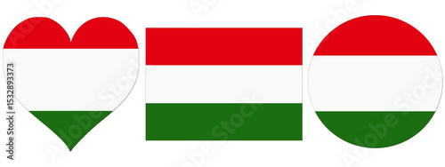 Free Download Hungry Flag, national flag of Hungary is a horizontal tricolor of red, white and green.
Hungry Flag isolated on white background. 
Hungry flag. - GFXLoad