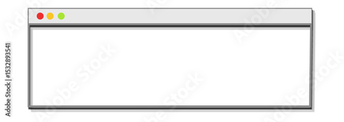 Flat browser UI showing url bar, traffic-light buttons, drop shadow, transparent bg, copy space