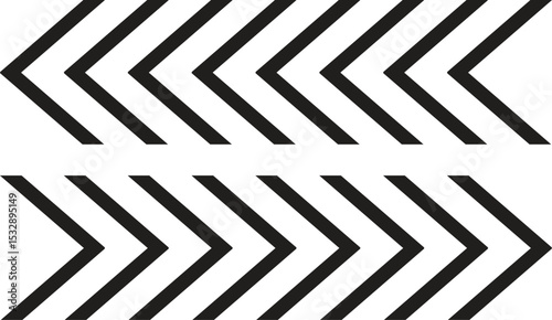 Repeated Left and Right Chevron Arrows.