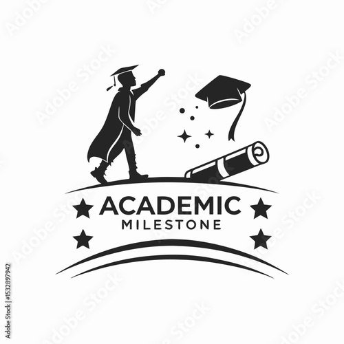 Graduate student celebrating academic milestone achievement success