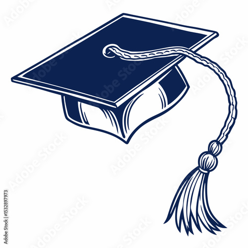 Graduation cap illustration academic achievement success education knowledge learning