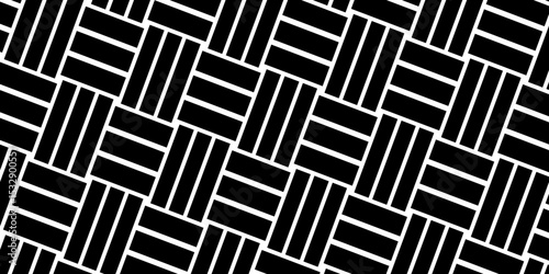 Weave Pattern Showing Repetition Useful as Background. Minimal line Seamless geometric pattern with shapes. Decoration and maze ornament square wall tile. colorful rattan weave texture background.