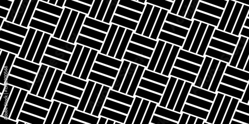 Weave Pattern Showing Repetition Useful as Background. Minimal line Seamless geometric pattern with shapes. Decoration and maze ornament square wall tile. colorful rattan weave texture background.