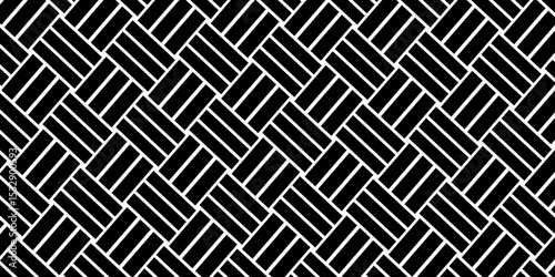 Weave Pattern Showing Repetition Useful as Background. Minimal line Seamless geometric pattern with shapes. Decoration and maze ornament square wall tile. colorful rattan weave texture background.