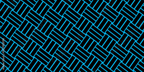 Weave Pattern Showing Repetition Useful as Background. Minimal line Seamless geometric pattern with shapes. Decoration and maze ornament square wall tile. colorful rattan weave texture background.