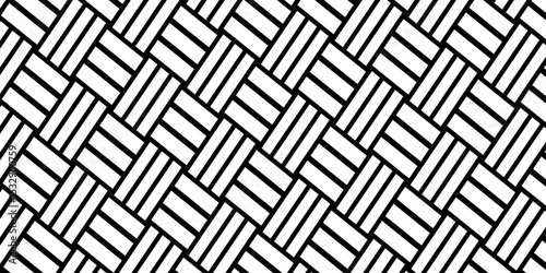 Weave Pattern Showing Repetition Useful as Background. Minimal line Seamless geometric pattern with shapes. Decoration and maze ornament square wall tile. colorful rattan weave texture background.