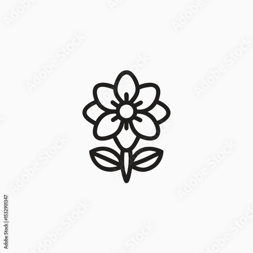 Flower abstract icon fully editable vector template