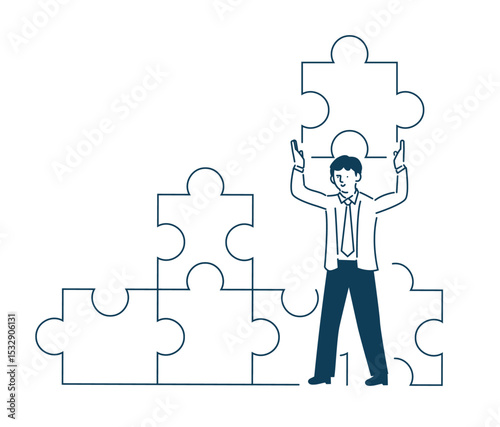 Concept with Puzzle Pieces	