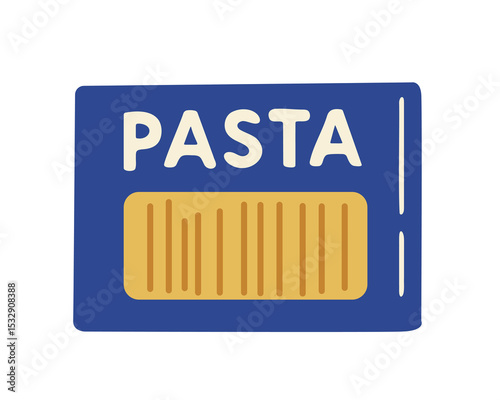 Pasta Package Design for a Classic Italian Food Theme Vector illustration