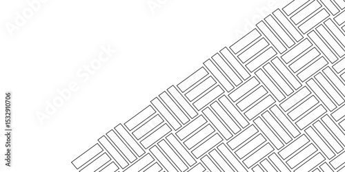 Weave Pattern Showing Repetition Useful as Background. Minimal line Seamless geometric pattern with shapes. Decoration and maze ornament square wall tile. colorful rattan weave texture background.