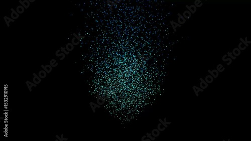 Abstract dot glitter rise. Abstract background with shining bokeh sparkles. Smooth animation.