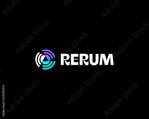 Vortex vector logo from geometric shapes. Abstract spinner flower logotype. Swirl symbol. Triangle sign in negative space.