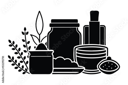 Bold Black Silhouette Vector Illustration Versatile Design Element for Creative Projects and Graphic Applications