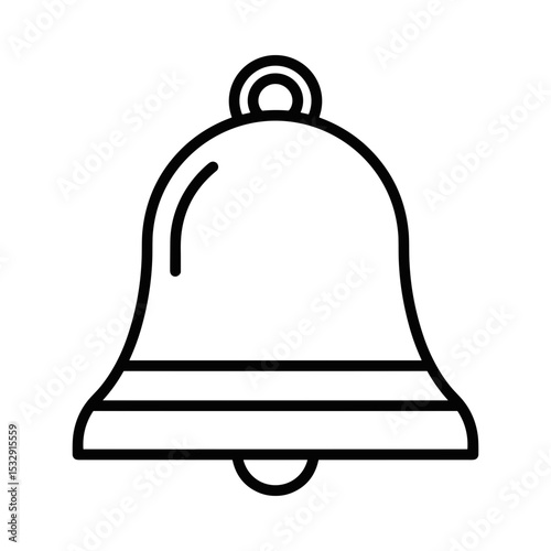 Outline of a traditional bell symbolizing funerals and funeral services  