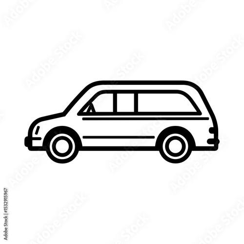 Hearse illustration representing funerals and funeral services  
