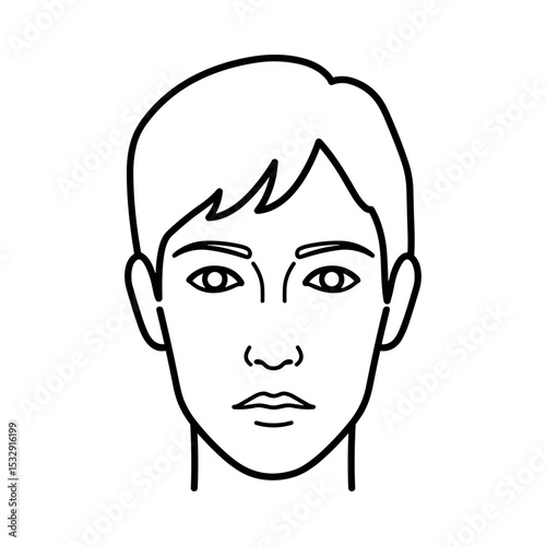 Male portrait illustration representing concept of funerals and funeral services  