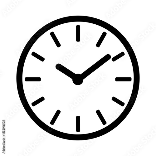 Simple black clock illustration showing stopped time concept of funerals and funeral services  