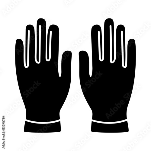 Black gloves for handling items in the context of funerals and funeral services  