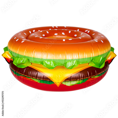 hamburger on white background