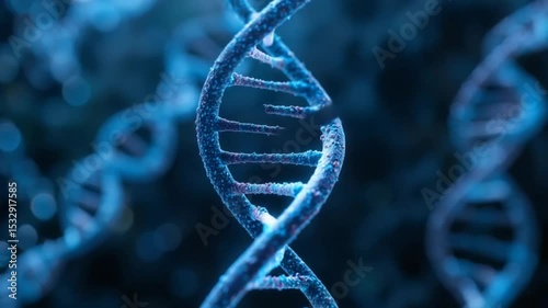 Stunning Visuals of DNA Helix Structure Showcasing Science and Genetic Research