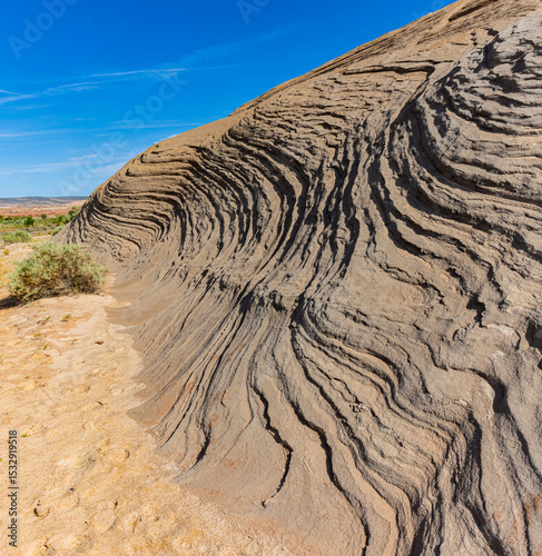 Layered Patterns on Ancient Petrified Sand Dunes, Nautilus Trail, Paria Canyon-Vermillion Cliffs Wilderness, Utah, USA photo