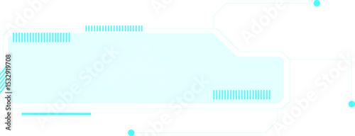Futuristic holographic panel is displaying wireframe surface in flat style transparent background