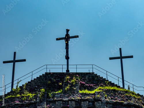 Christliches Kreuz auf dem Kalvarienberg bei Füssen
