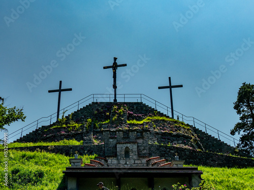 Christliches Kreuz auf dem Kalvarienberg bei Füssen