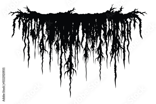 botanical spanish moss white setting