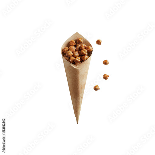 Roasted Chickpeas in a Paper Cone - Delicious Snack Food
