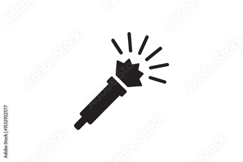 Flare silhouette vector with white background