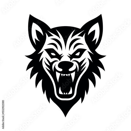 Wolf logo vector illustration .