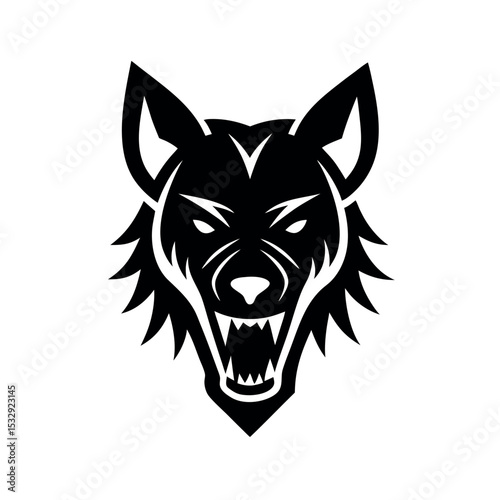 Wolf logo vector illustration .