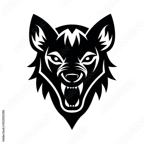 Wolf logo vector illustration .