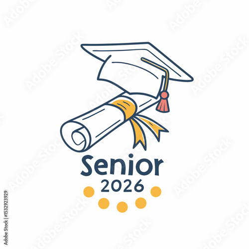 Graduation cap diploma senior 2026 class design