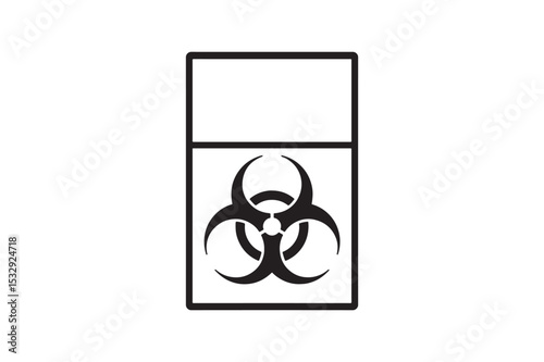 Quarantine Zone silhouette vector with white background