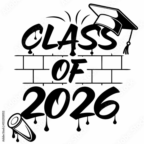 Class of 2026 graduation design graphic