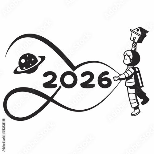 Child astronaut 2026 infinity symbol space home