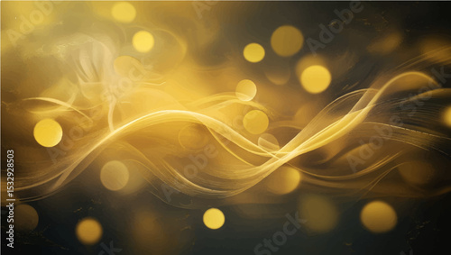 Bright orange and blue fractal burst design with glowing energy lines creating an abstract wave pattern backdrop