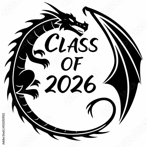 Class of 2026 dragon graduation design