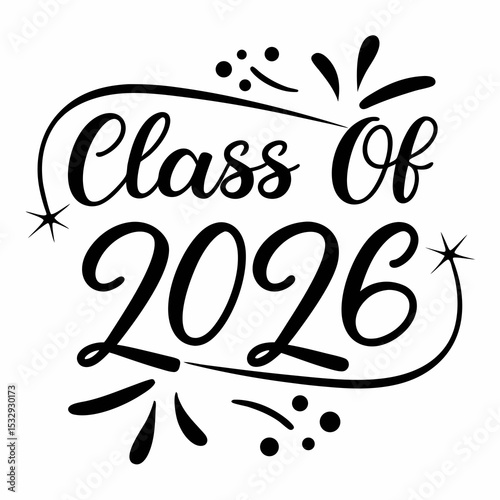 Class of 2026 graduation design festive celebration