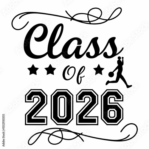 Class of 2026 graduation design sports theme