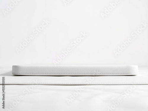 Wallpaper Mural Minimalist Elegance A Flat White Cushion Resting on Fabric Pure Design Clean Aesthetic Modern Style Seamless Edge Soft Torontodigital.ca