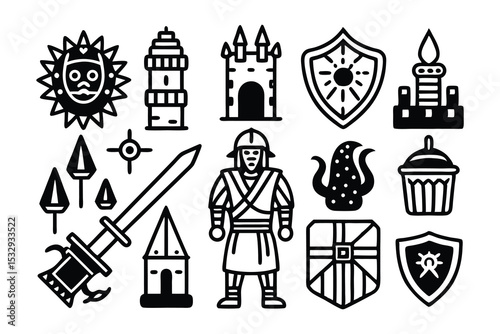 Silhouette of a Role Playing Game Character Vector Design for Fantasy and Adventure Games